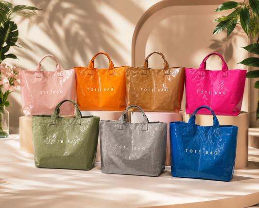 Tote bags in assorted colors