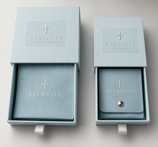 High end jewelry boxes with embossed stripes