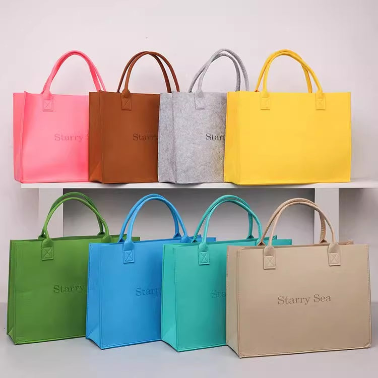 Felt tote bags