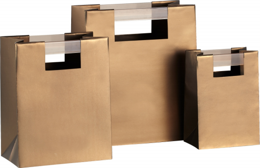 Acrylic handle paper bags
